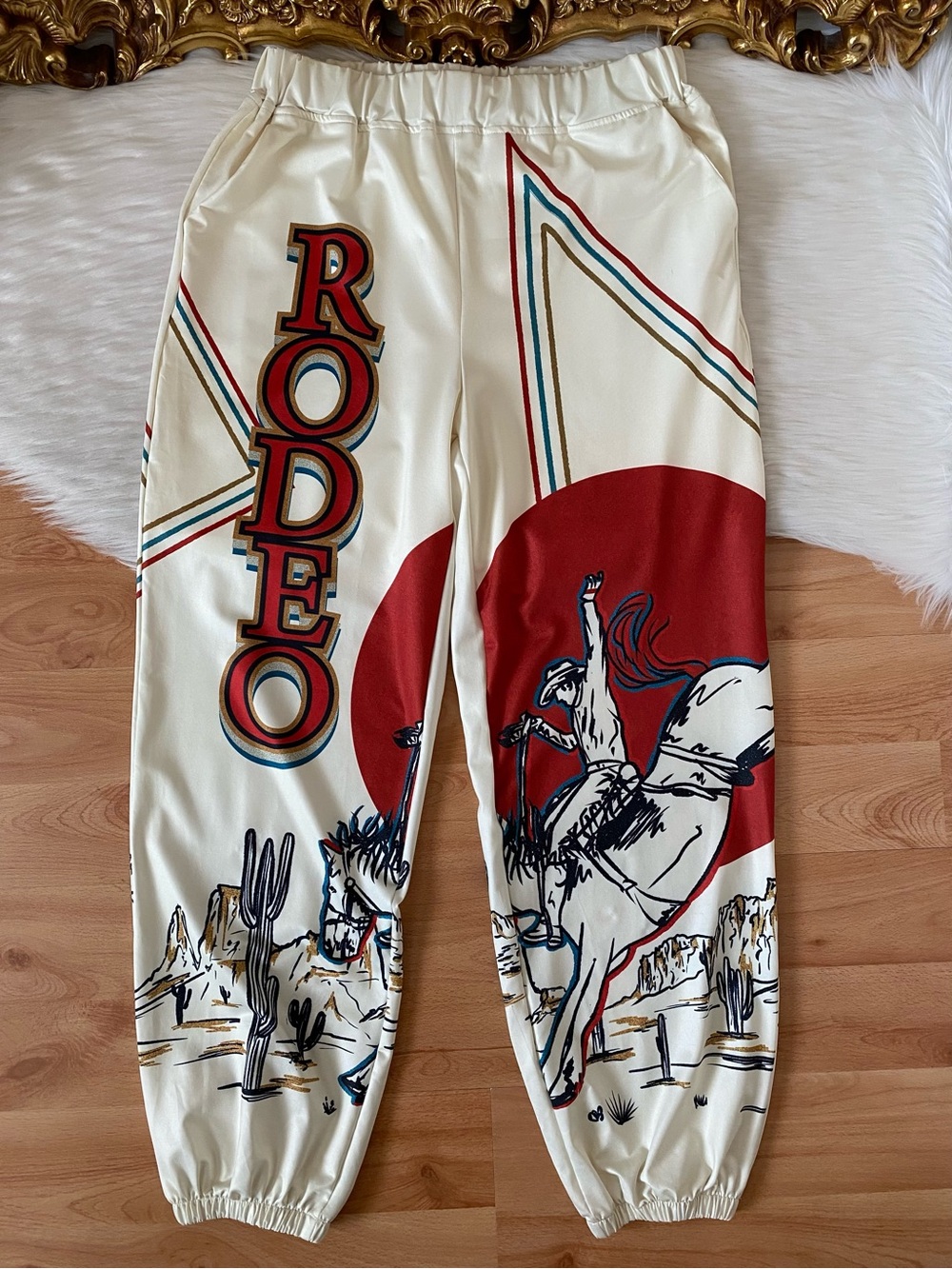 Lucky & Blessed Rodeo Cowboy Jogger Pants - Picture 9 of 11